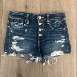 Distressed Blue Denim Jeans